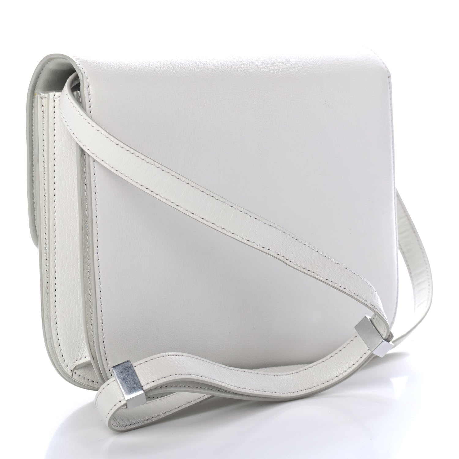 Celine Goatskin Medium Classic Box Flap Bag White 2 of 4