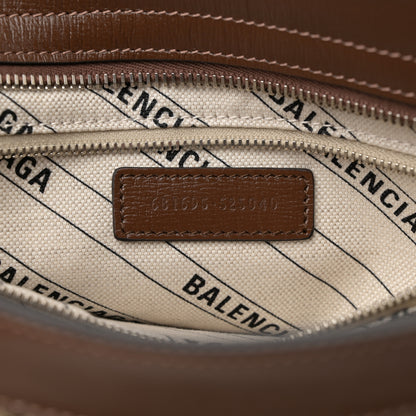 Balenciaga X GUCCI GG Monogram Azalea Calfskin Neo Classic Silver Hardware Medium City Beige Ebony Brown Sugar 7 of 12
