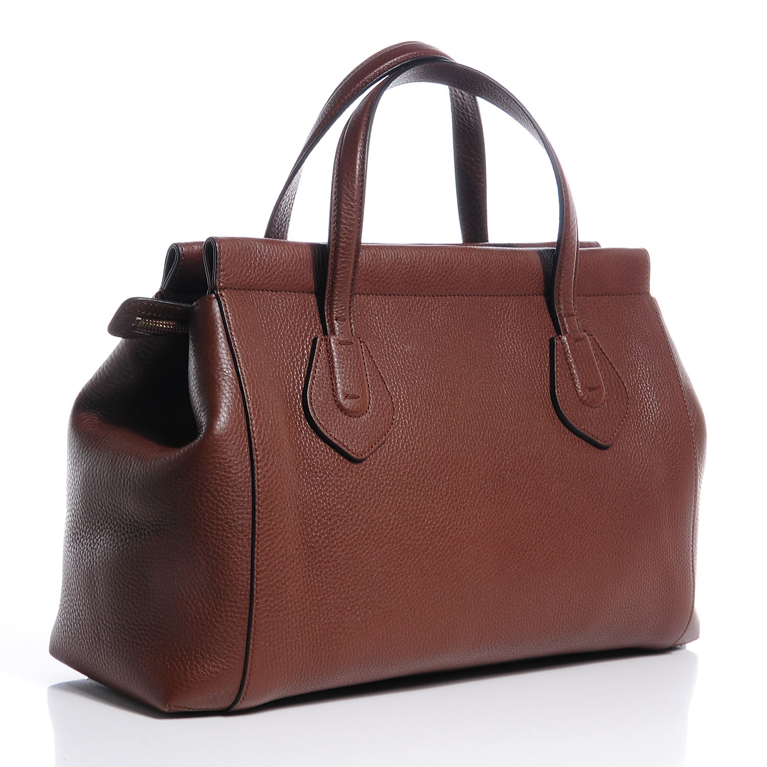 Gucci Leather Lady Tassel Top Handle Bag Nut Brown 3 of 9
