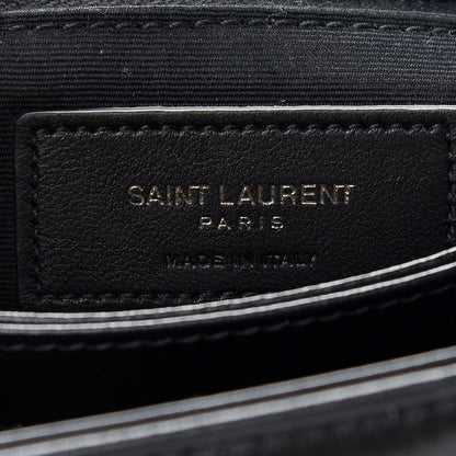 Saint Laurent Calfskin Y Quilted Monogram Toy Loulou Crossbody Bag Black 6 of 9