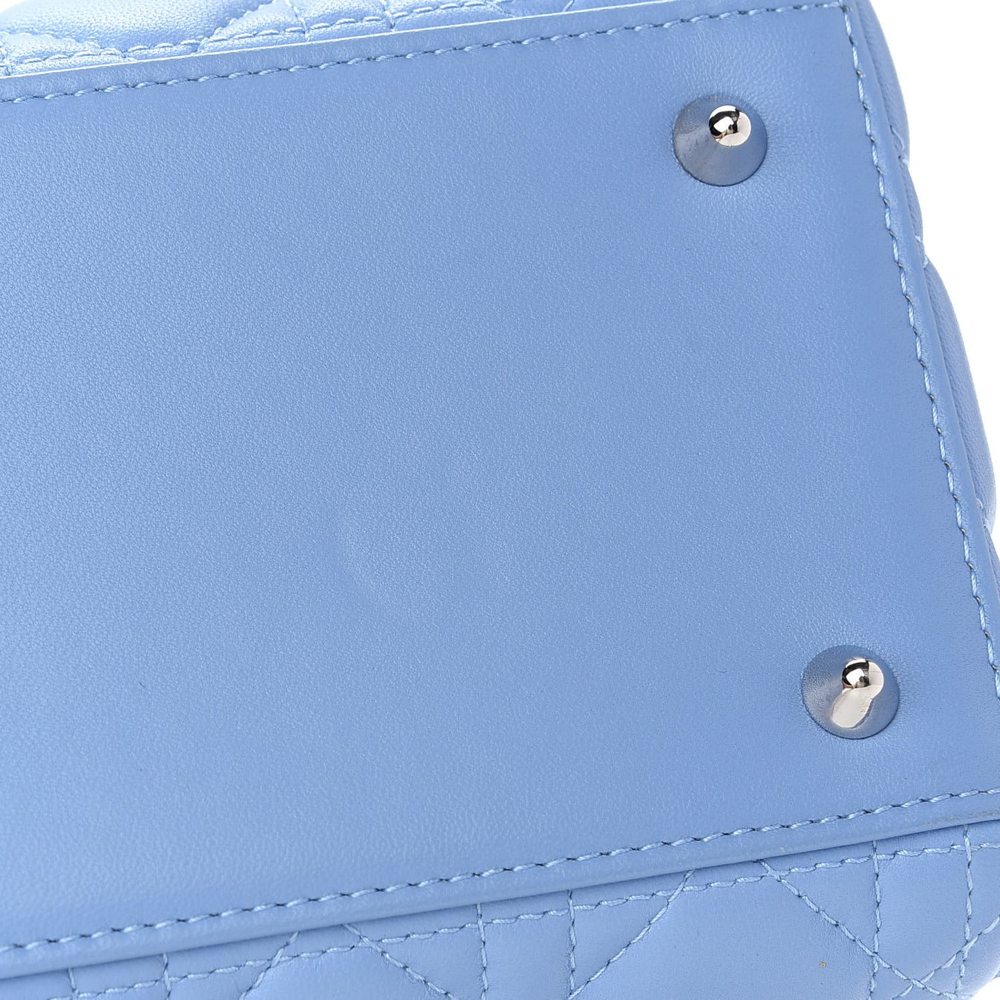 Lambskin Cannage Medium Lady Dior Light Blue