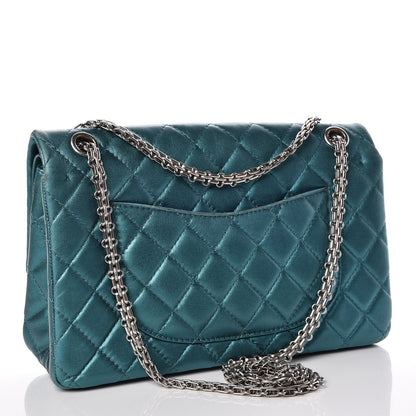 Chanel Metallic Calfskin Quilted 2.55 Reissue 226 Flap Turquoise 3 of 23
