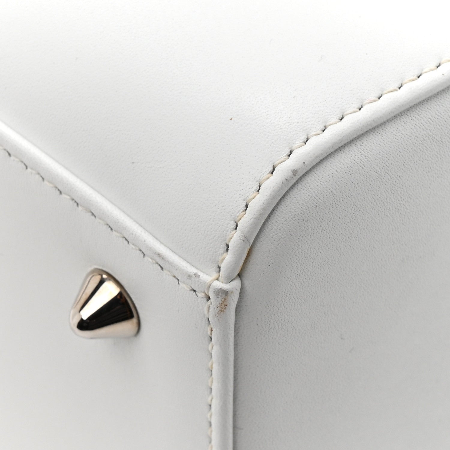 Christian Dior Calfskin Patch Embellished Medium Lady Dior White 11 of 14