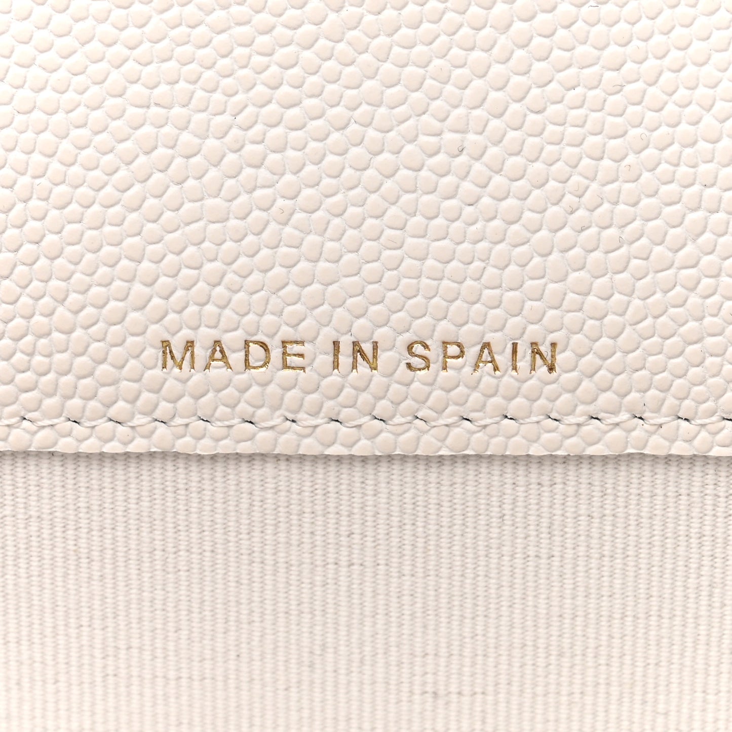 Caviar Quilted Enamel Coco Casino Flap Card Holder Wallet White