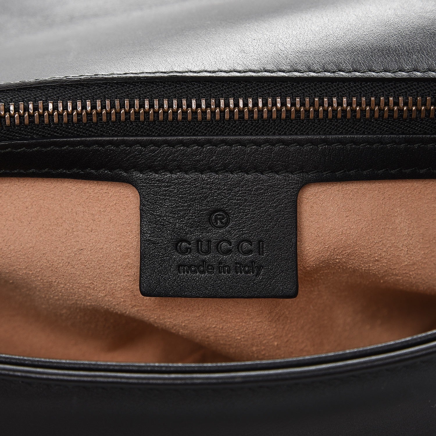 Gucci Calfskin Matelasse Small GG Marmont Shoulder Bag Black 6 of 9