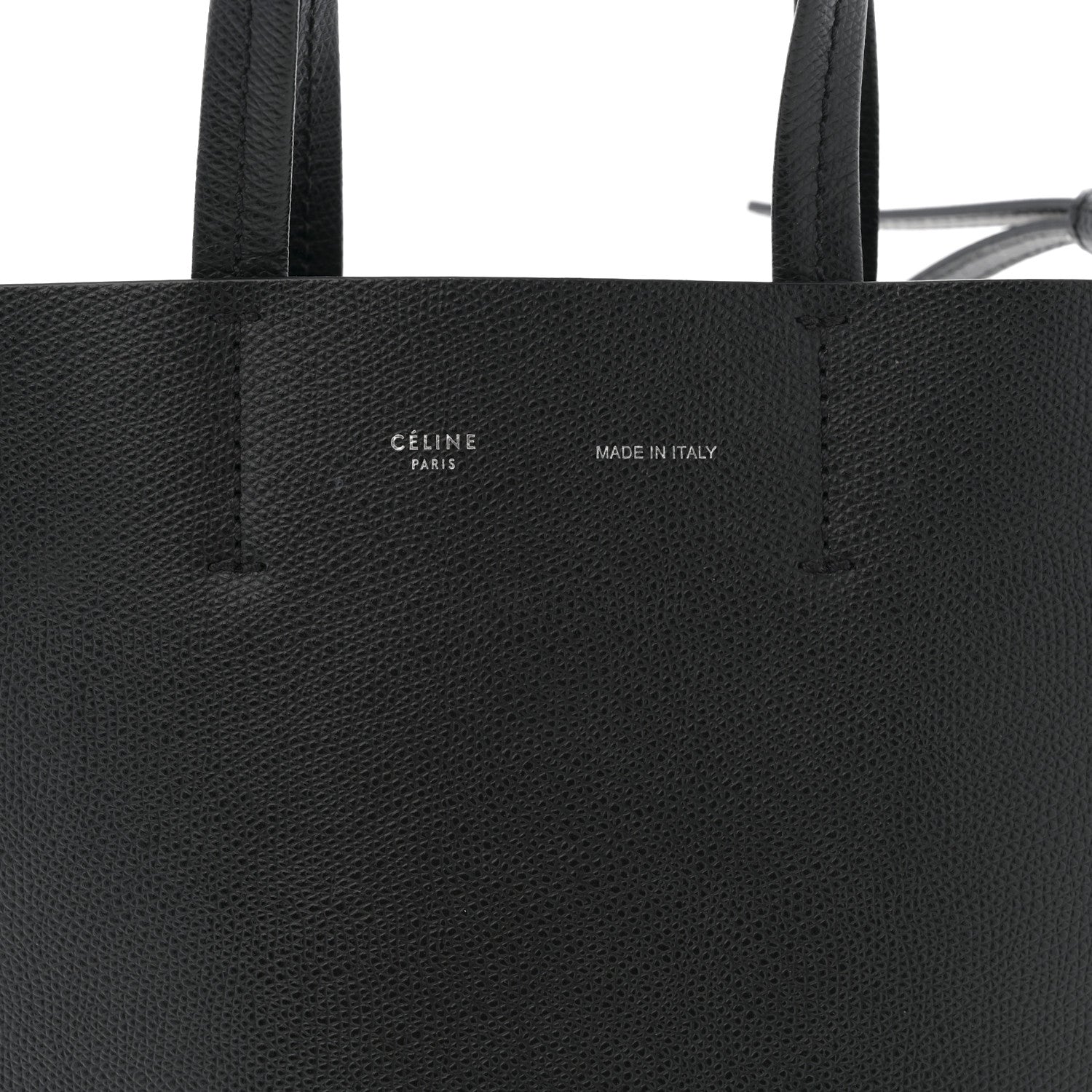 Celine Grained Calfskin Small Vertical Cabas Black 7 of 11