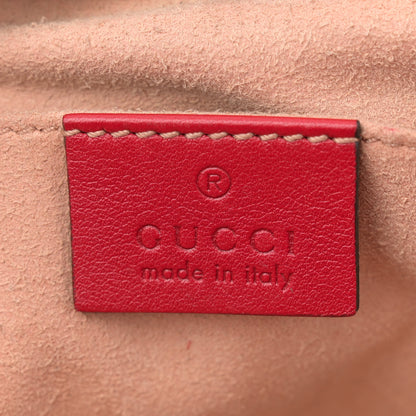 Gucci Calfskin Matelasse Small GG Marmont Chain Shoulder Bag Hibiscus Red 6 of 14