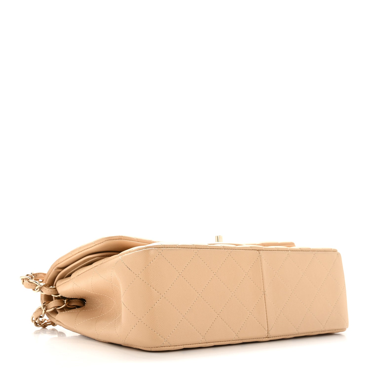 Chanel Caviar Quilted Jumbo Double Flap Beige 4 of 13
