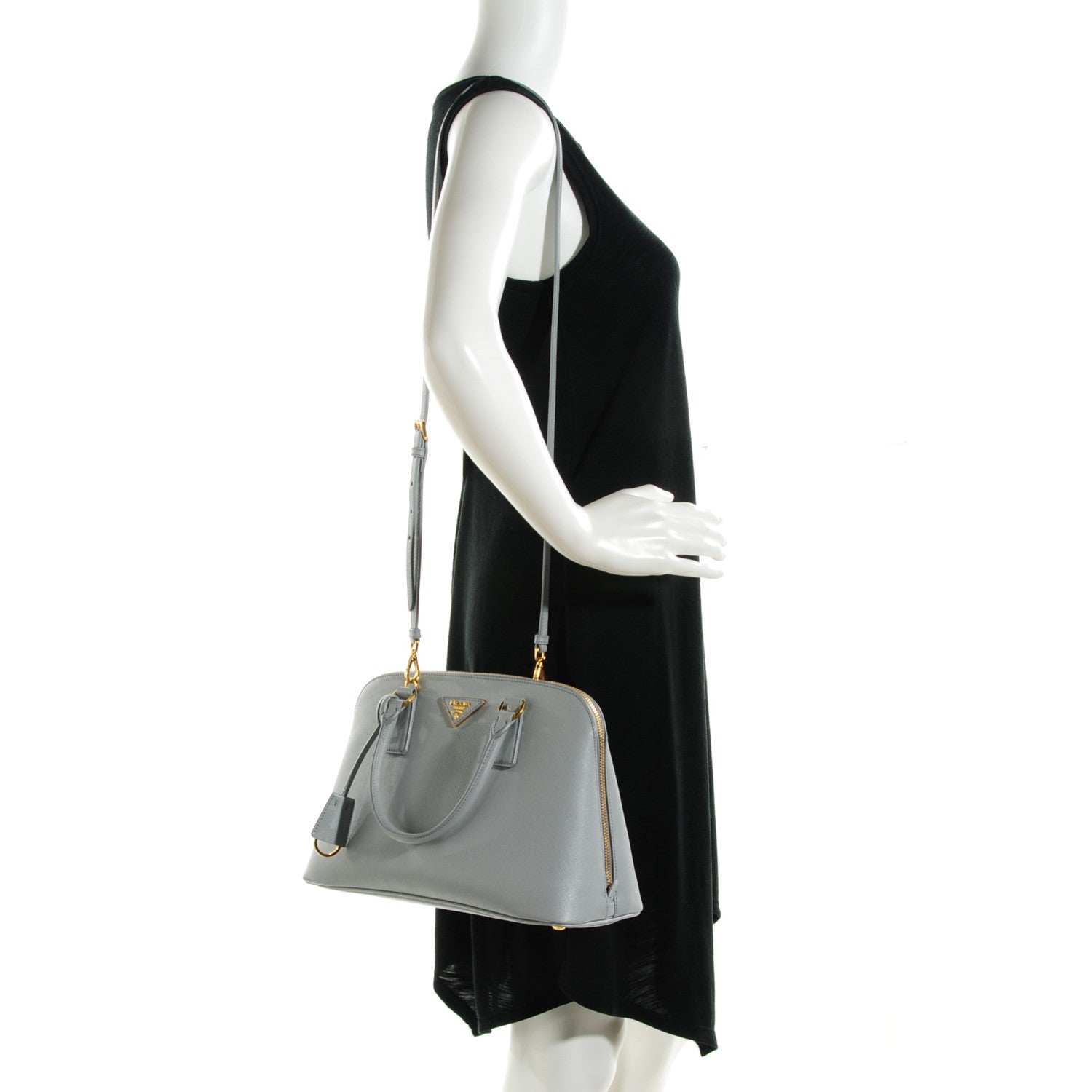 Prada Saffiano Lux Promenade Tote Granito 2 of 8