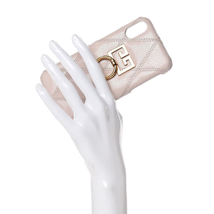 Givenchy Goatskin Diamond Quilted GV3 iPhone X Case Pale Pink 2 of 8