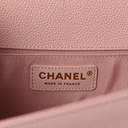 Chanel Caviar Quilted Medium Boy Flap Light Pink 9 of 12