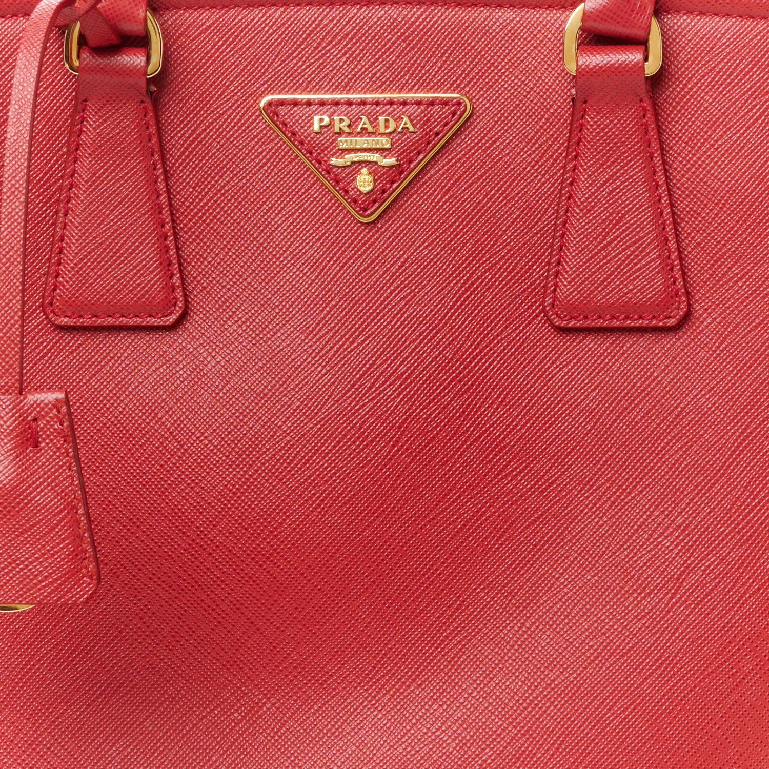 Prada Saffiano Lux Parabole Tote Fuoco 9 of 13
