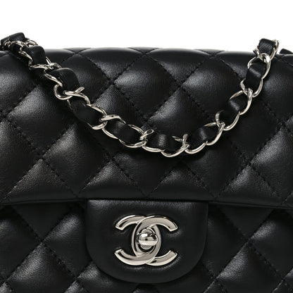 Chanel Lambskin Quilted Mini Rectangular Flap Black 8 of 11