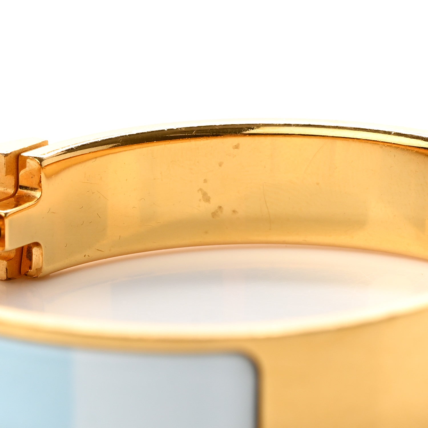 Hermes Enamel Narrow Clic Clac H Bracelet PM Rainbow Bleu 6 of 7