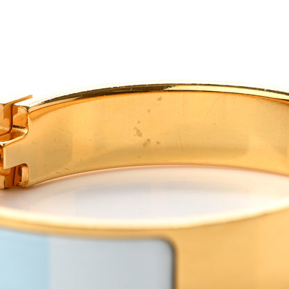 Hermes Enamel Narrow Clic Clac H Bracelet PM Rainbow Bleu 6 of 7
