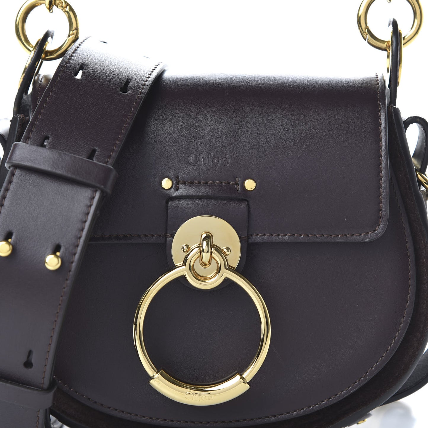 Calfskin Small Tess Bag Black Raisin