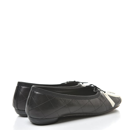 Chanel Lambskin Cambon Quilted Ballerina Flats 37 Black 4 of 12