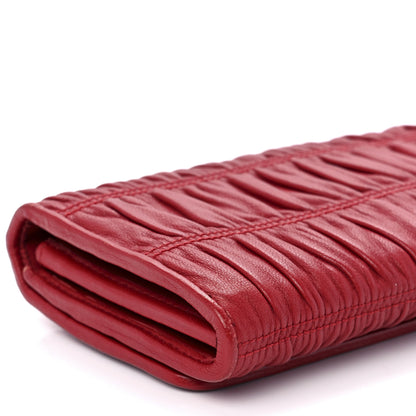 Prada Nappa Gaufre Continental Wallet Fuoco 11 of 13