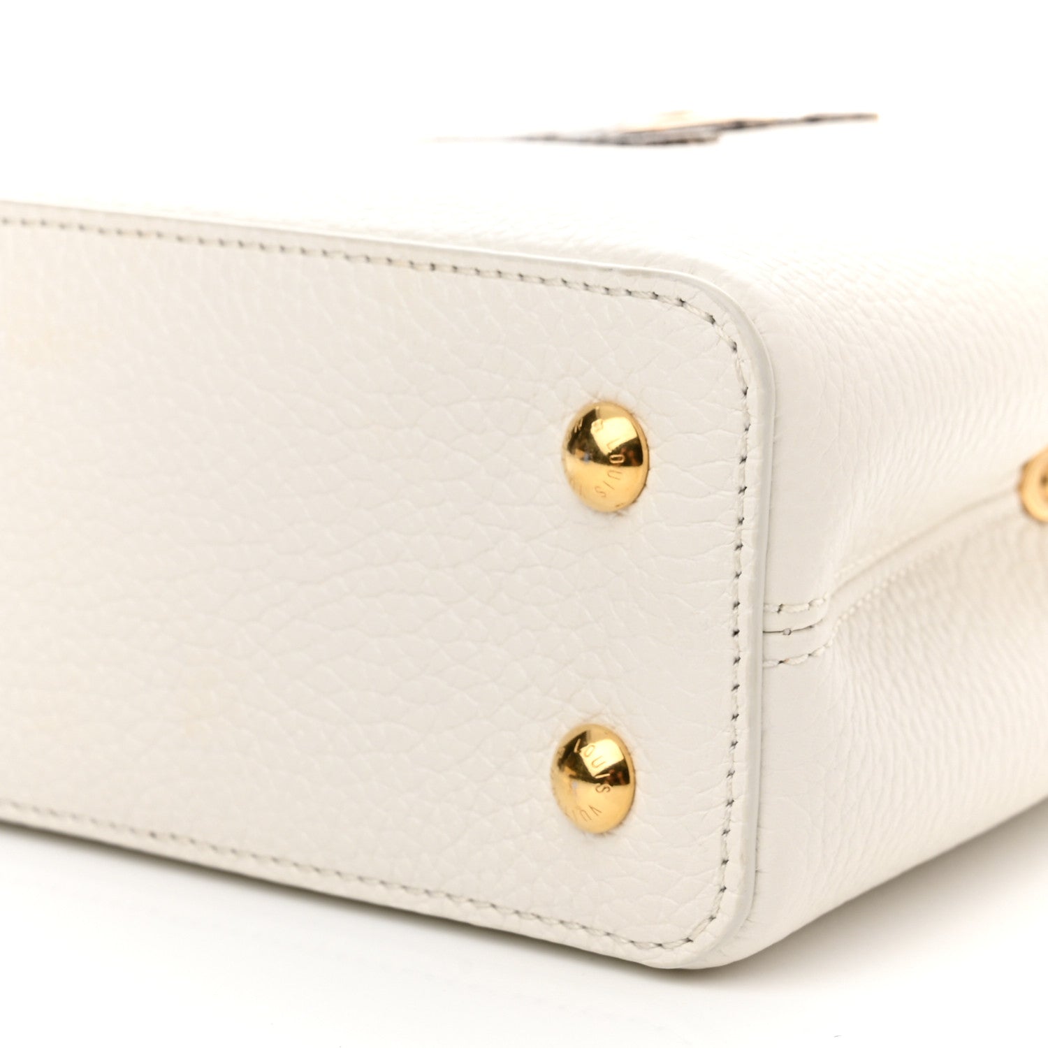 Louis Vuitton Taurillon Ayers Capucines Mini White Snow White 9 of 9