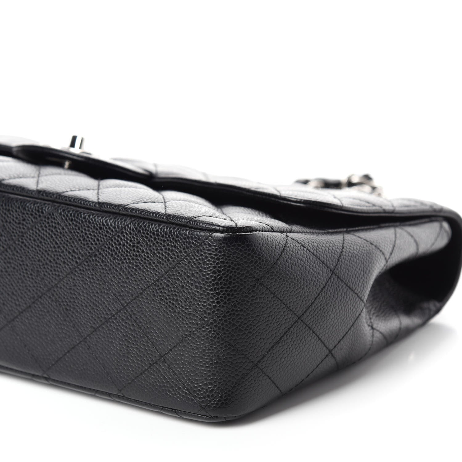 Chanel Caviar Quilted Jumbo Single Flap Black 7 of 11