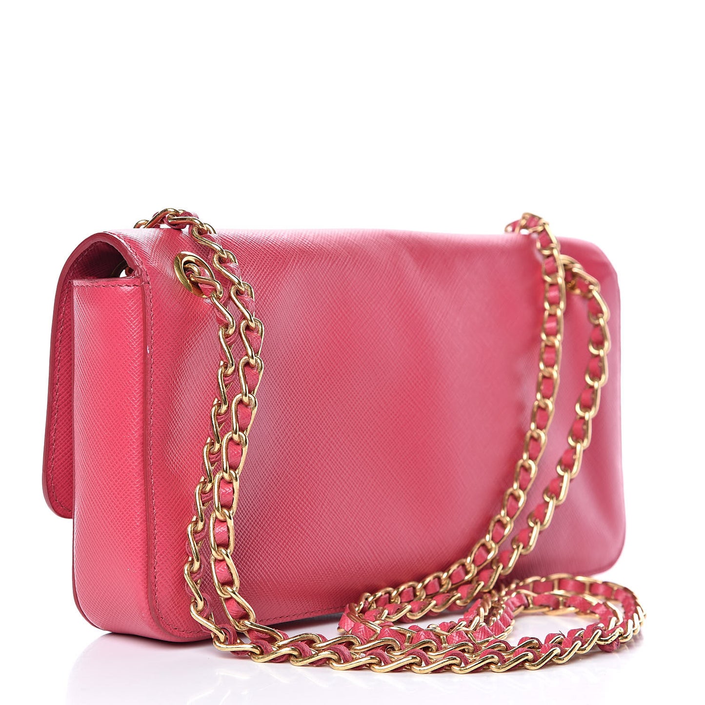 Saffiano Lux Chain Shoulder Bag Peonia