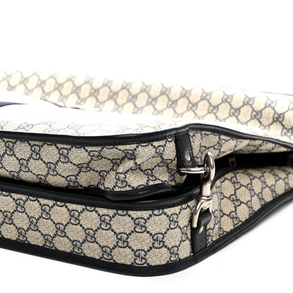 Gucci GG Supreme Monogram Web Savoy Garment Bag Beige Blue 9 of 10