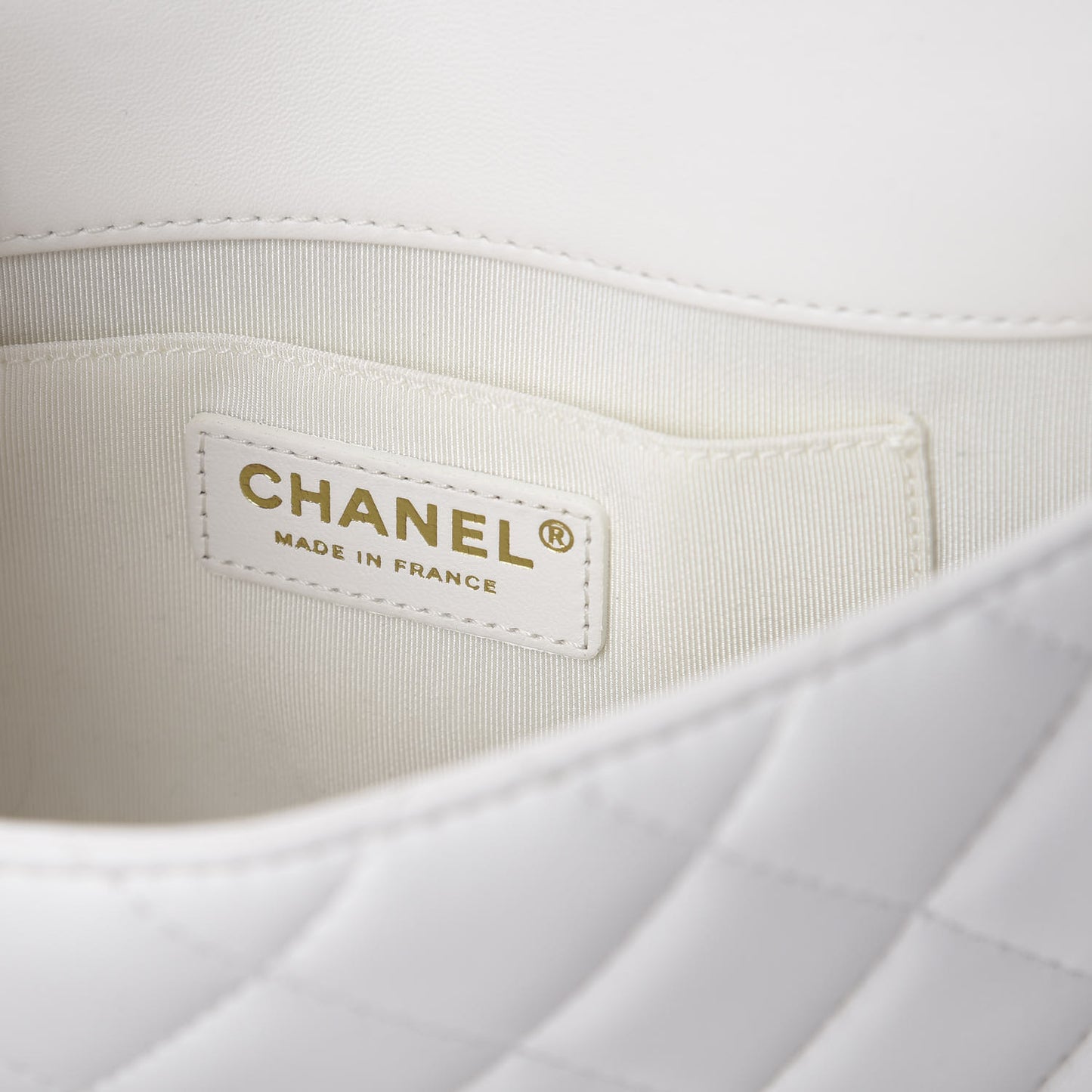 Lambskin Quilted Small My Precious Flap White