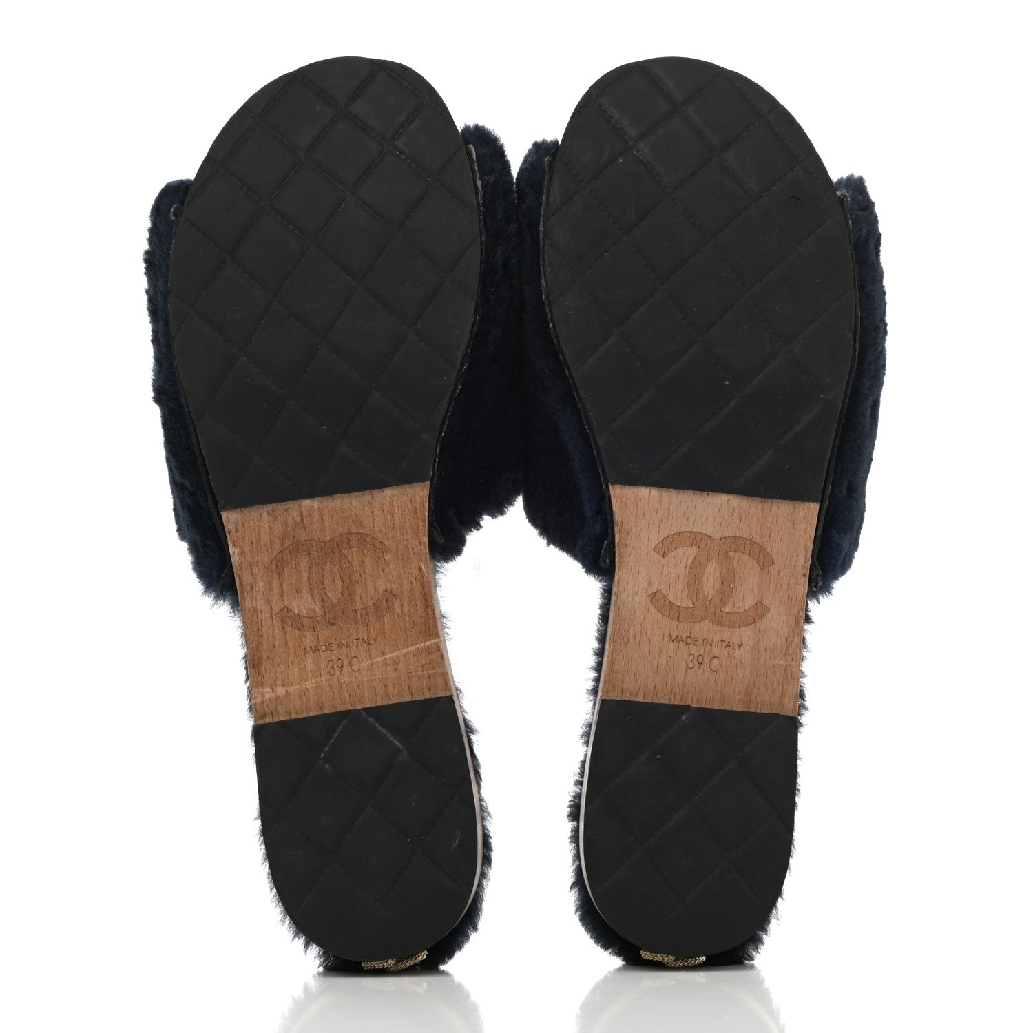 Chanel Orylag Lambskin Mules 39 Blue 5 of 9