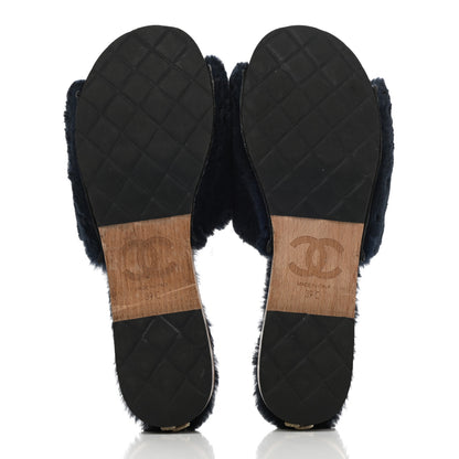 Chanel Orylag Lambskin Mules 39 Blue 5 of 9