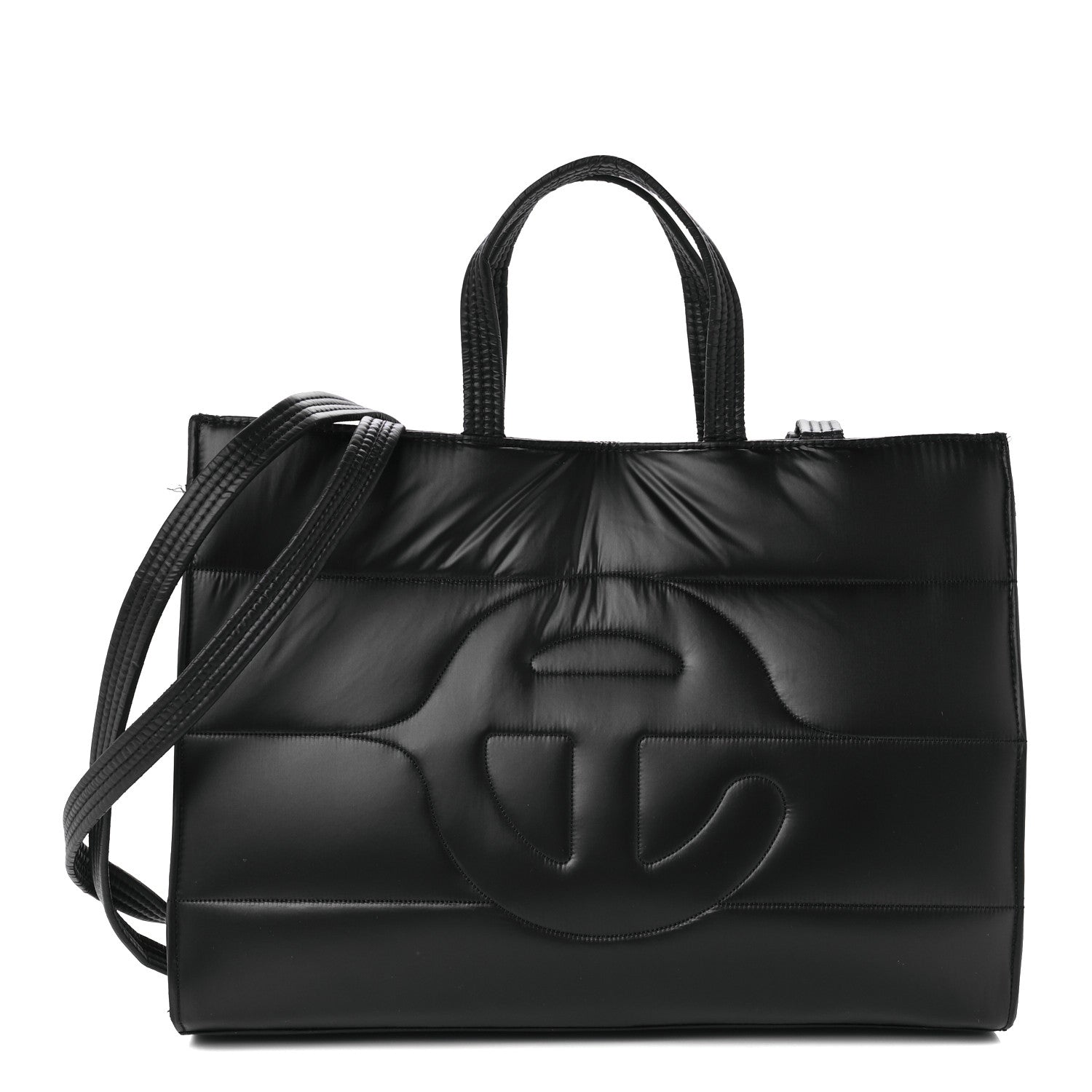 Telfar Nylon Medium Puff Shopping Bag Black 1 of 10