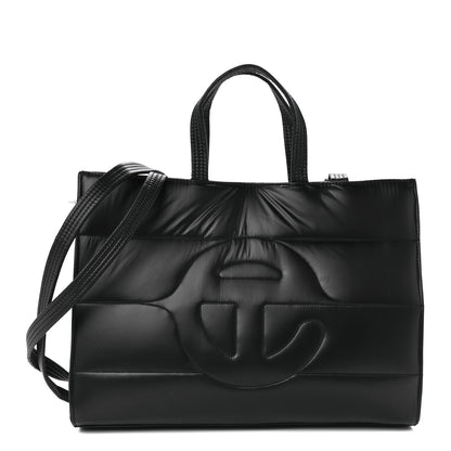 Telfar Nylon Medium Puff Shopping Bag Black 1 of 10