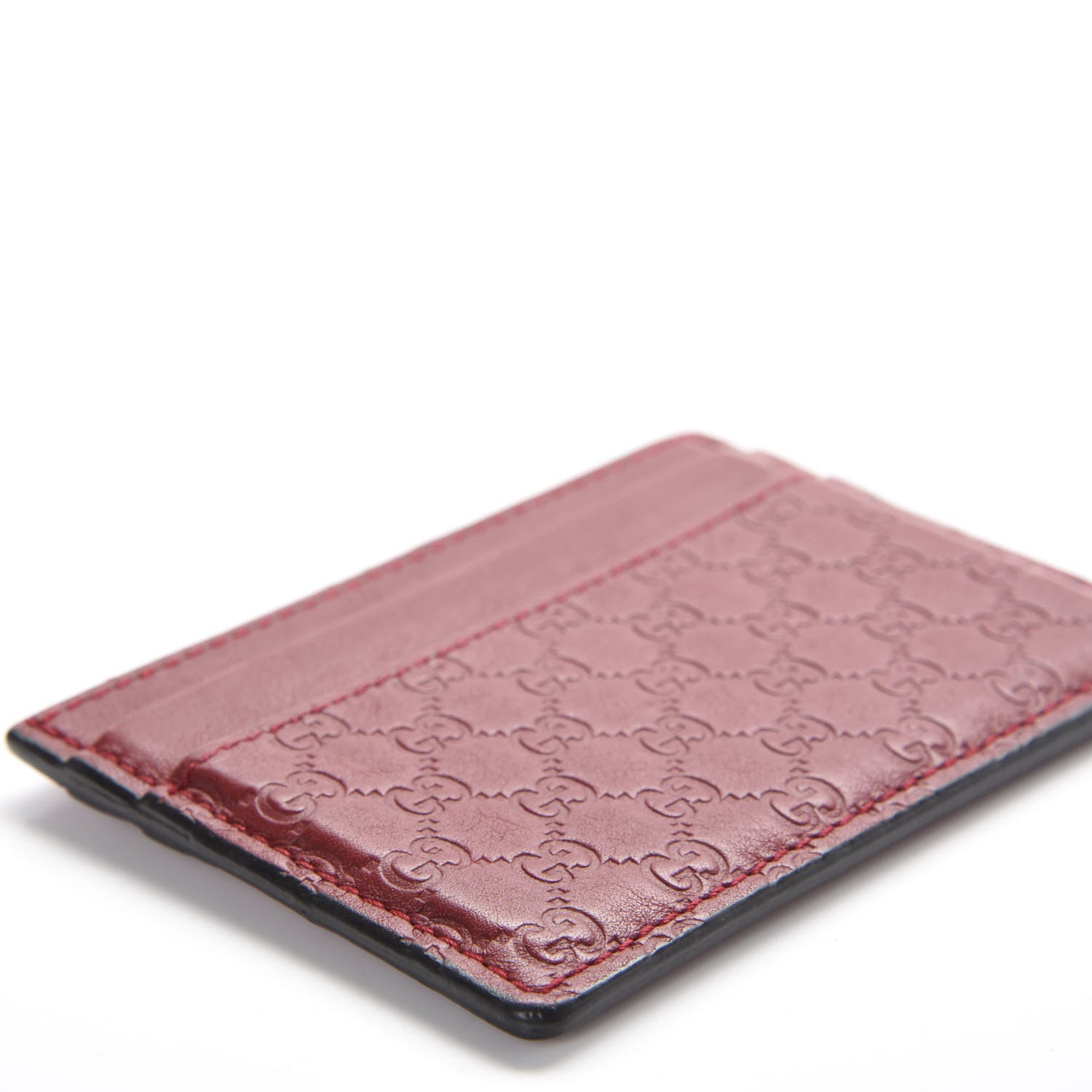 Gucci Guccissima Card Holder Hibiscus Red 6 of 8