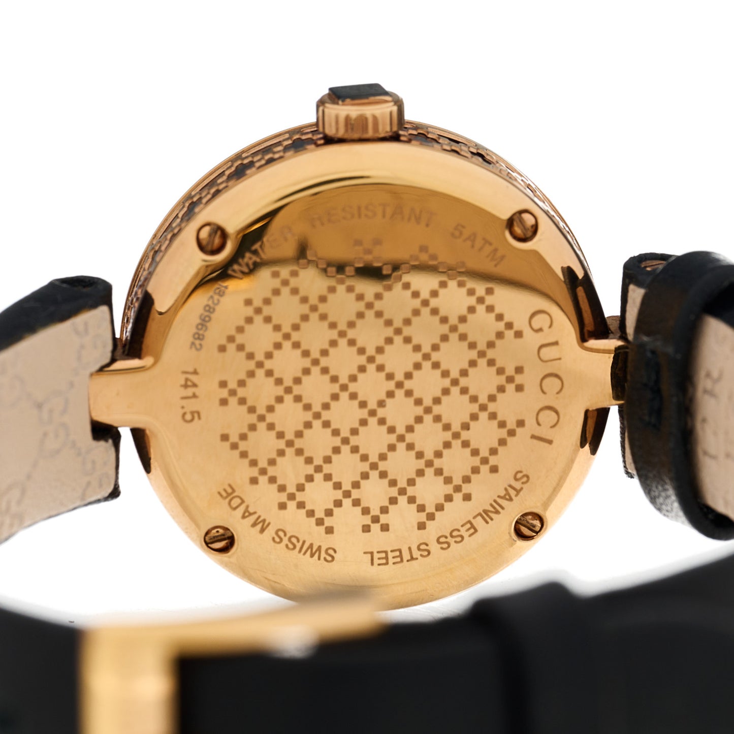 Stainless Steel Calfskin 27mm Diamantissima Quartz Watch Black
