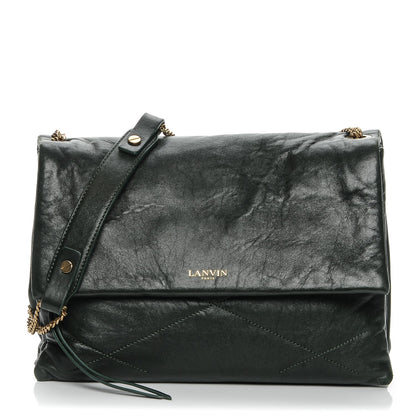 Lanvin Lambskin Quilted Medium Sugar Flap Shoulder Bag Bottle Green 1 of 7