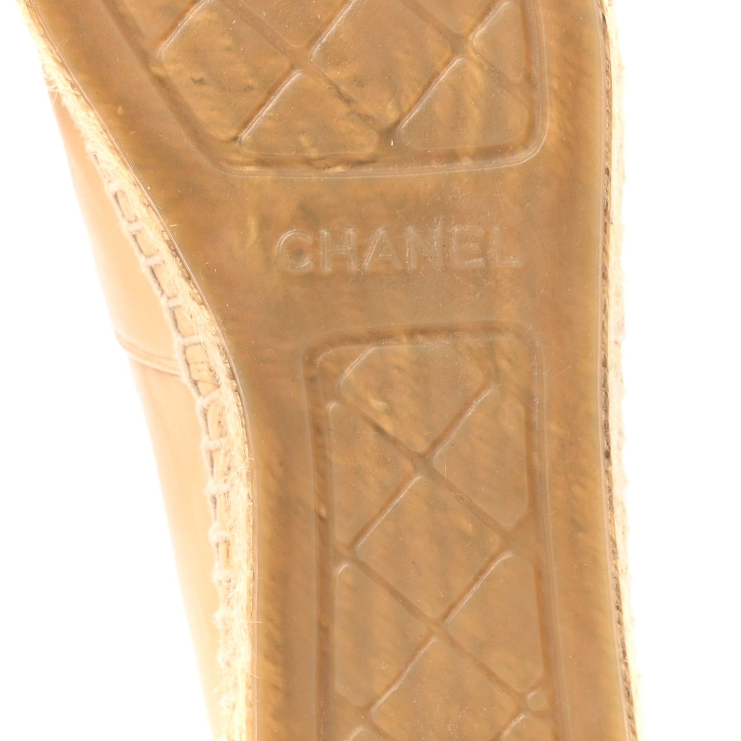 Lambskin CC Espadrilles 38 Beige Black