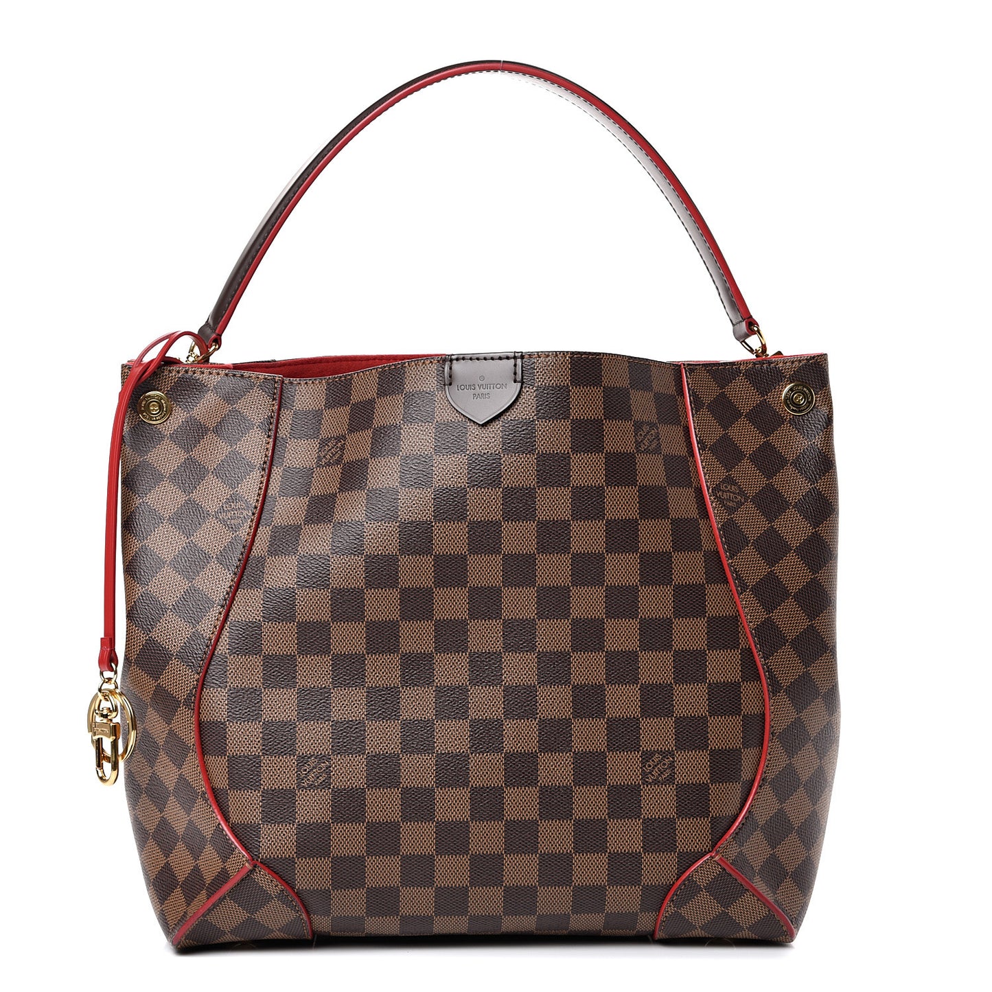 Damier Ebene Caissa Hobo Cherry