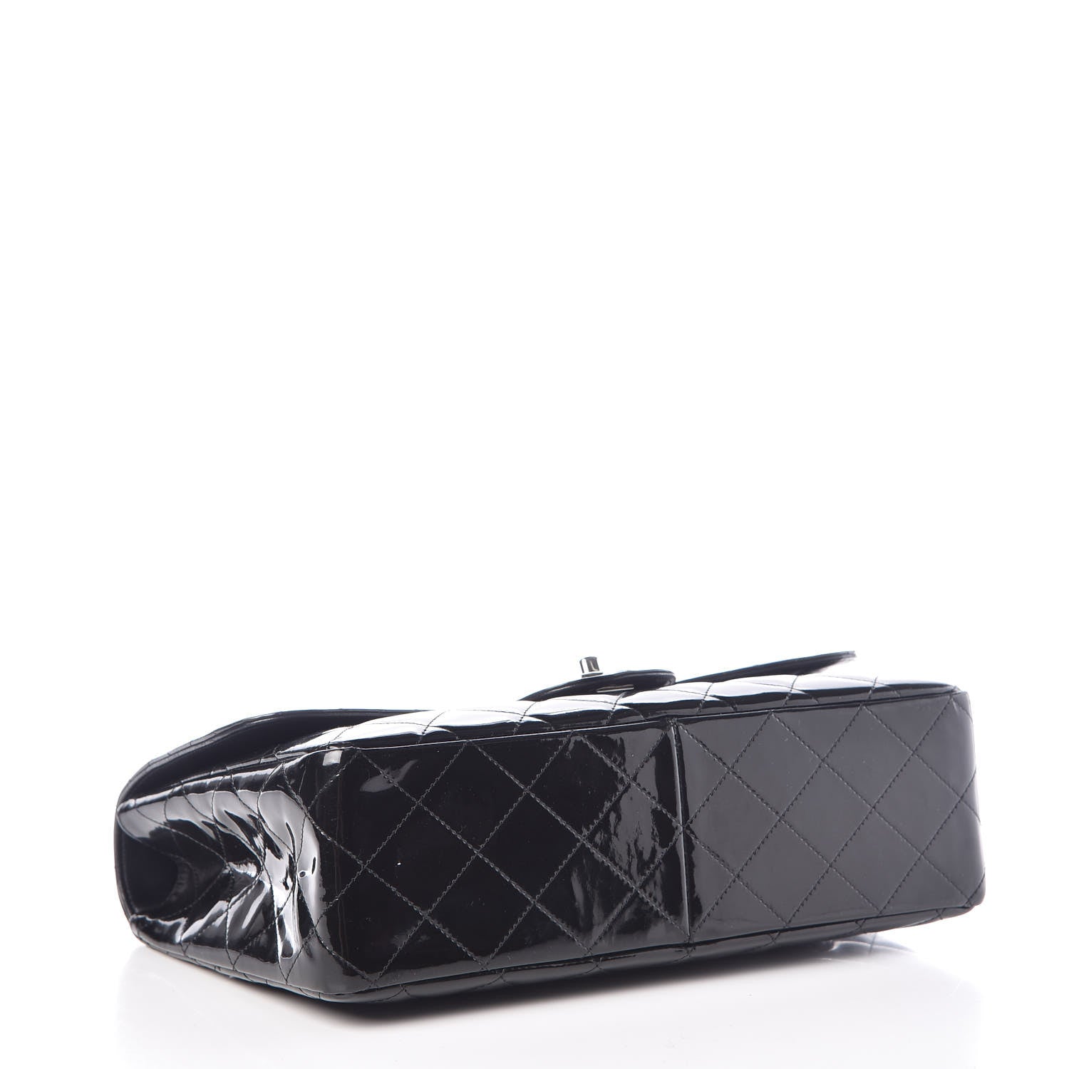 Chanel Patent Quilted Jumbo Single Flap Black 4 of 11