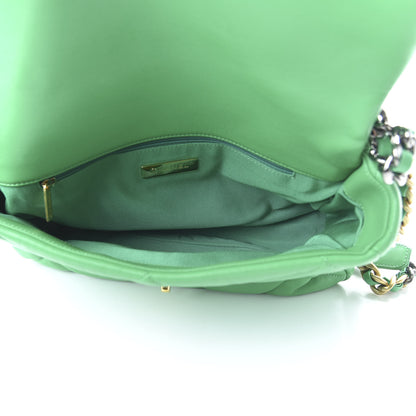 Chanel Goatskin Quilted Large 19 Flap Green 5 of 10