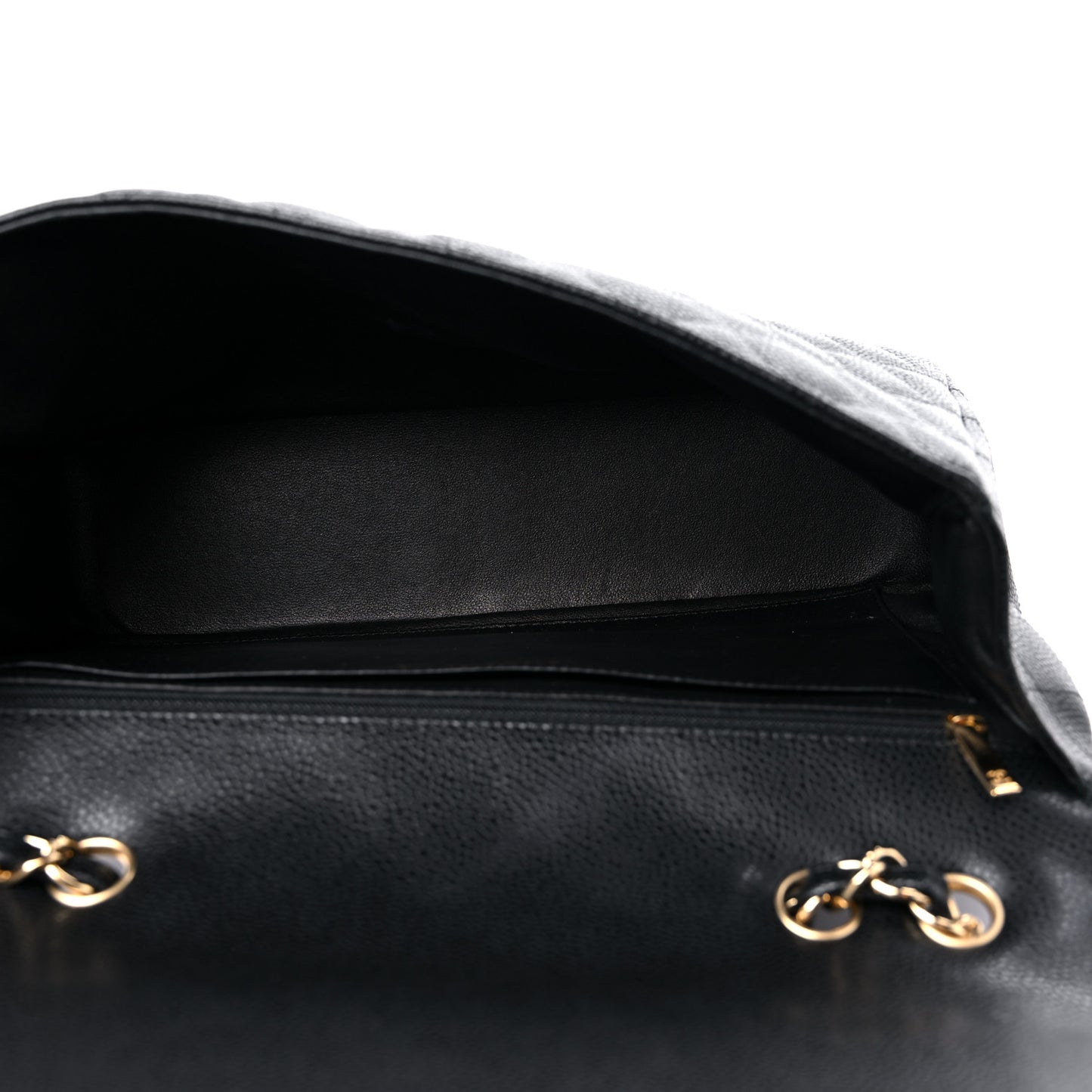 Caviar Quilted Jumbo Single Flap Black