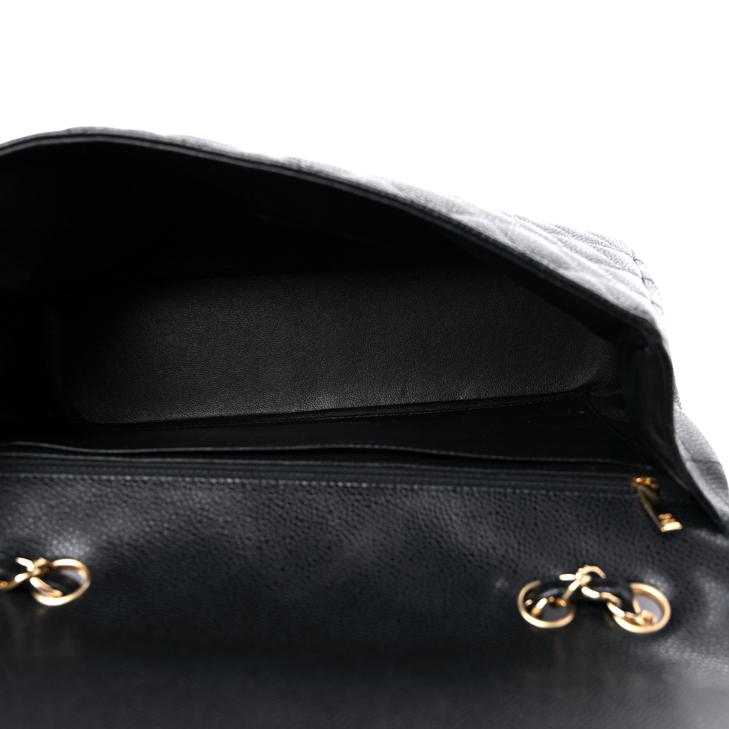 Chanel Caviar Quilted Jumbo Single Flap Black 5 of 11