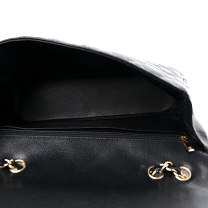 Chanel Caviar Quilted Jumbo Single Flap Black 5 of 11