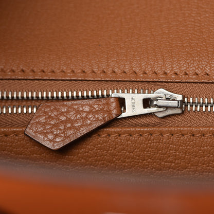 Hermes Taurillon Clemence Arlequin Birkin 35 Orange Sanguine Gold Bleu Lin Bleu Hydra Etain 16 of 35