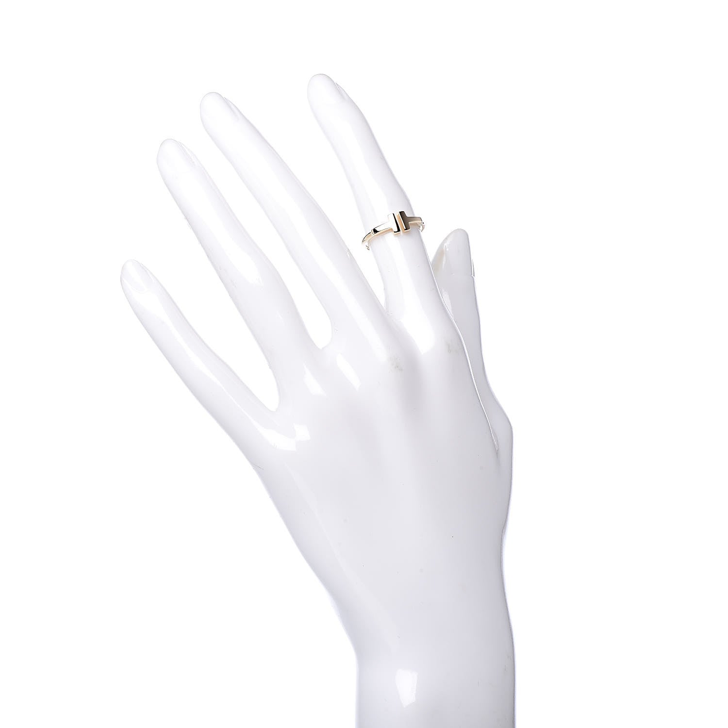 Tiffany 18K Yellow Gold T Wire Ring 48 4.5 2 of 5