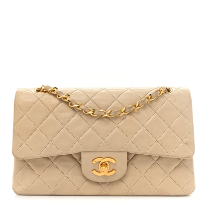 Chanel Lambskin Quilted Small Double Flap Beige 1 of 23