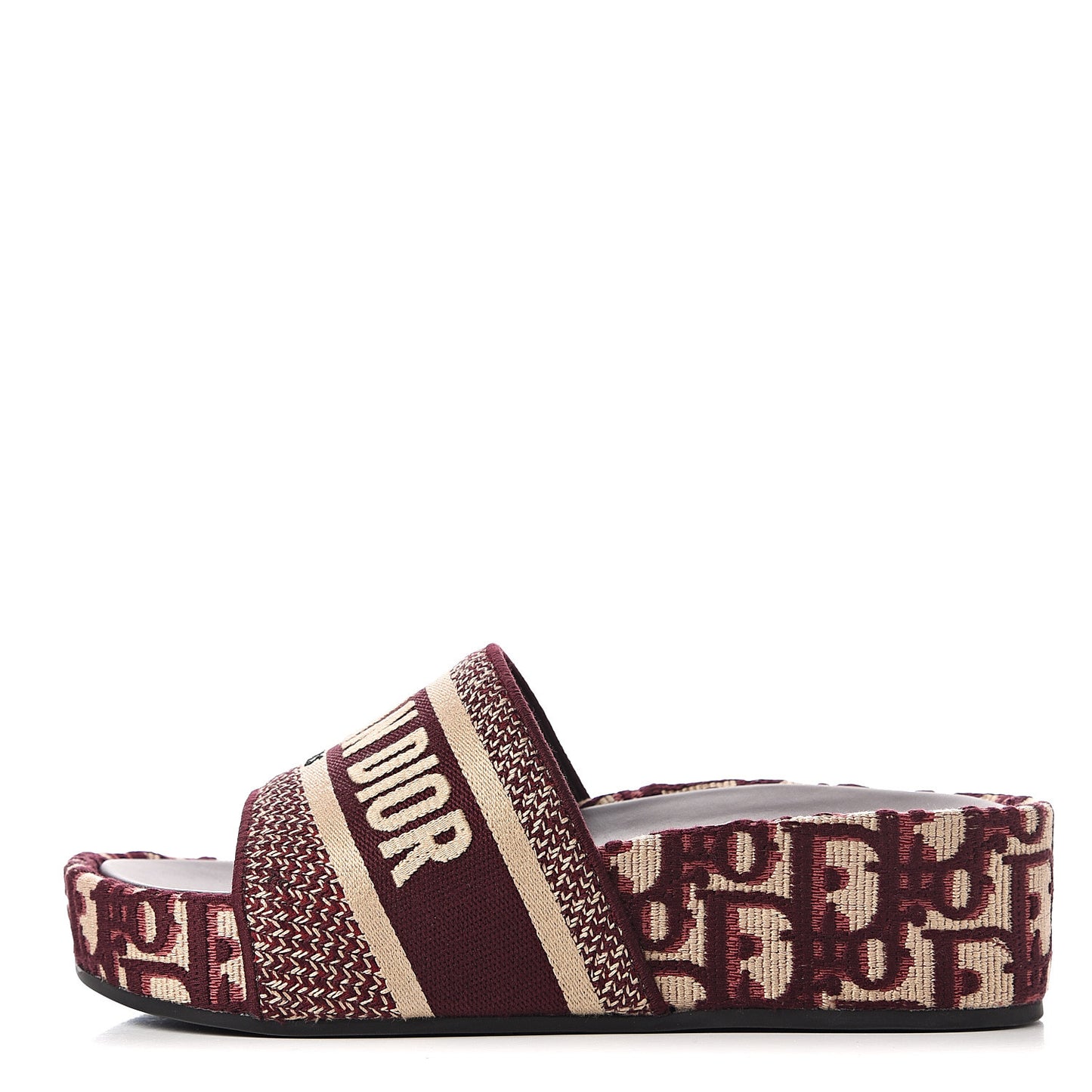 Oblique D-Way Platform Sandals 37 Deep Amaranth