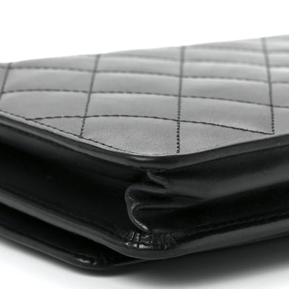 Chanel Calfskin Quilted Cambon Wallet On Chain WOC Black 10 of 12
