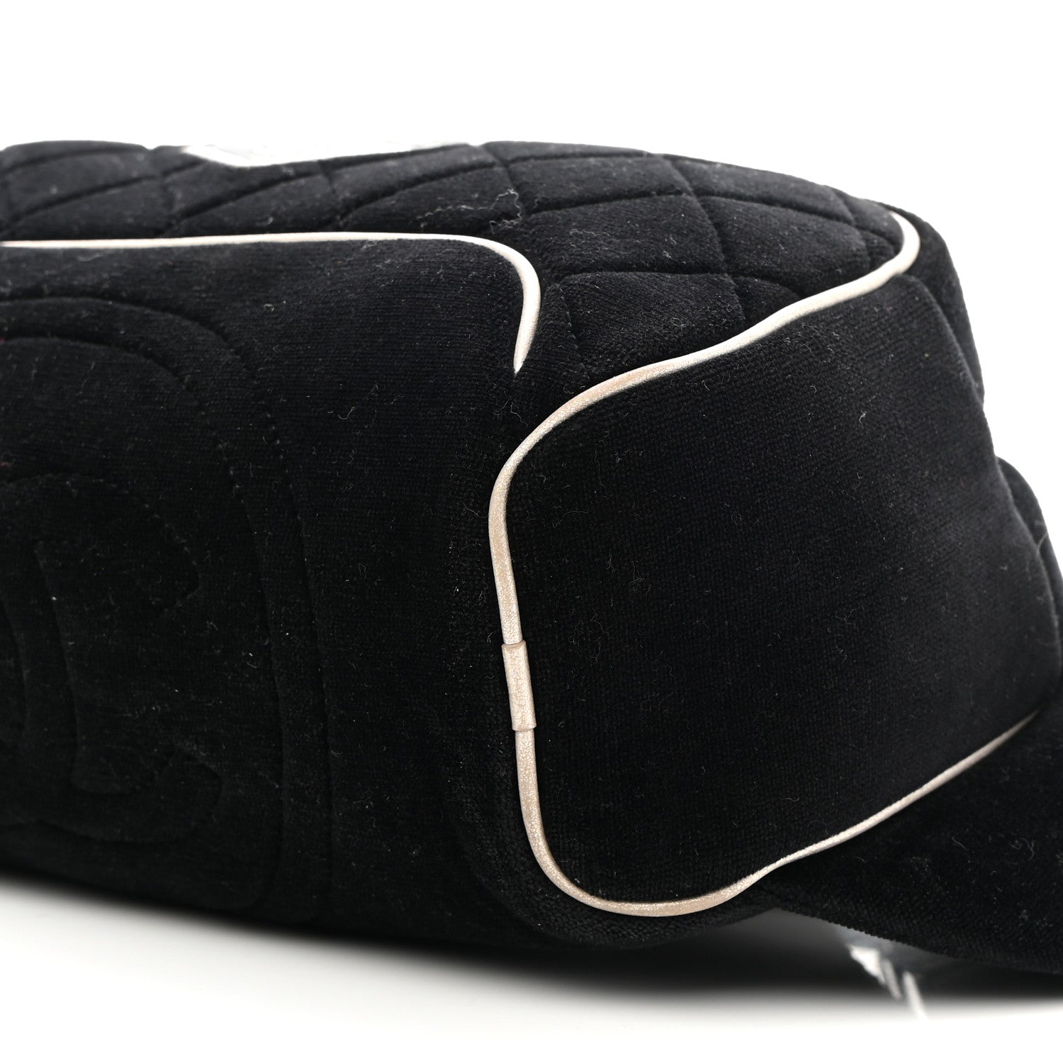 Chanel Velvet Quilted Coco Neige Waist Bag Black 9 of 9