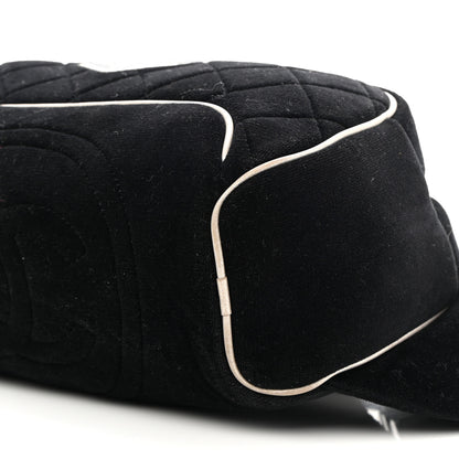 Chanel Velvet Quilted Coco Neige Waist Bag Black 9 of 9