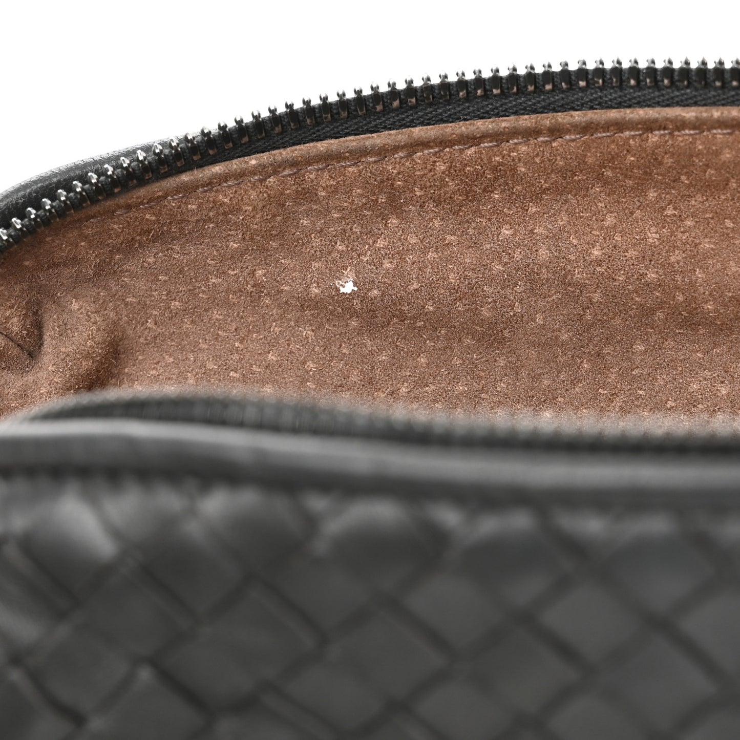 Nappa Intrecciato Pillow Crossbody Messenger Light Grey