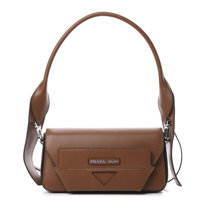 Prada City Calfskin Manuelle Shoulder Bag Cognac 1 of 10